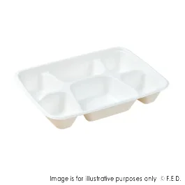 PakMax Sugarcane 6-Compartment Lunch Tray - LT-61