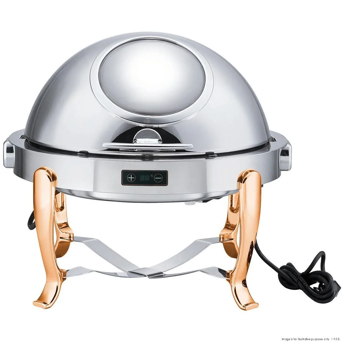 Ex-Showroom: Round Chafing Dish with Gilt Legs - KGTCS6803