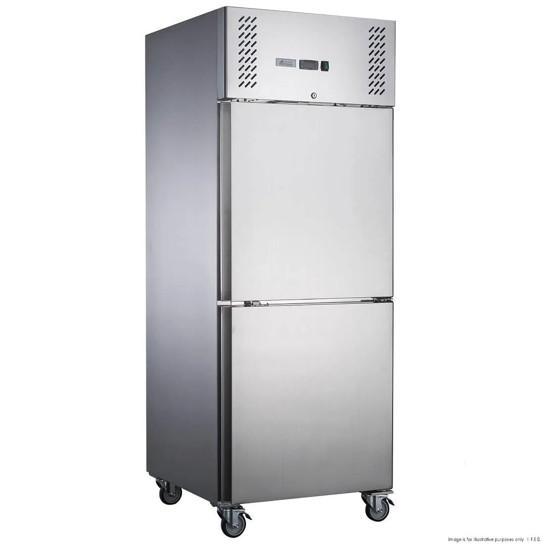 2NDs: FED-X S/S Two Door Upright Fridge - XURC650S1V-QLD341