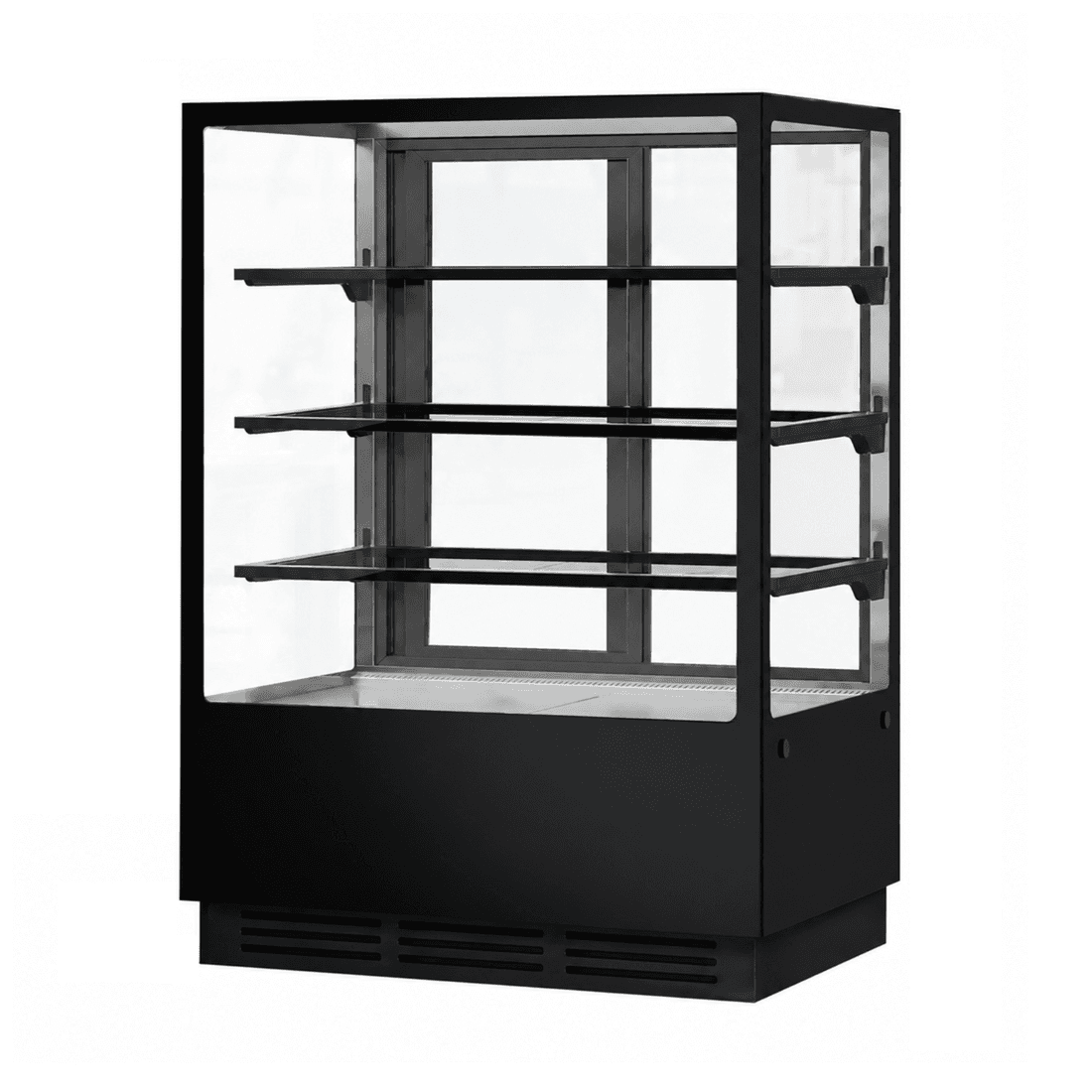 BONVUE Noir Prime 900mm 3 Shelves Square Cake Display Cabinet - CVS90-3B