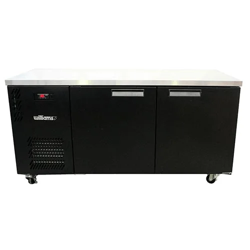 Williams Boronia HB2USB Double Solid Door Back Bar in Black 1