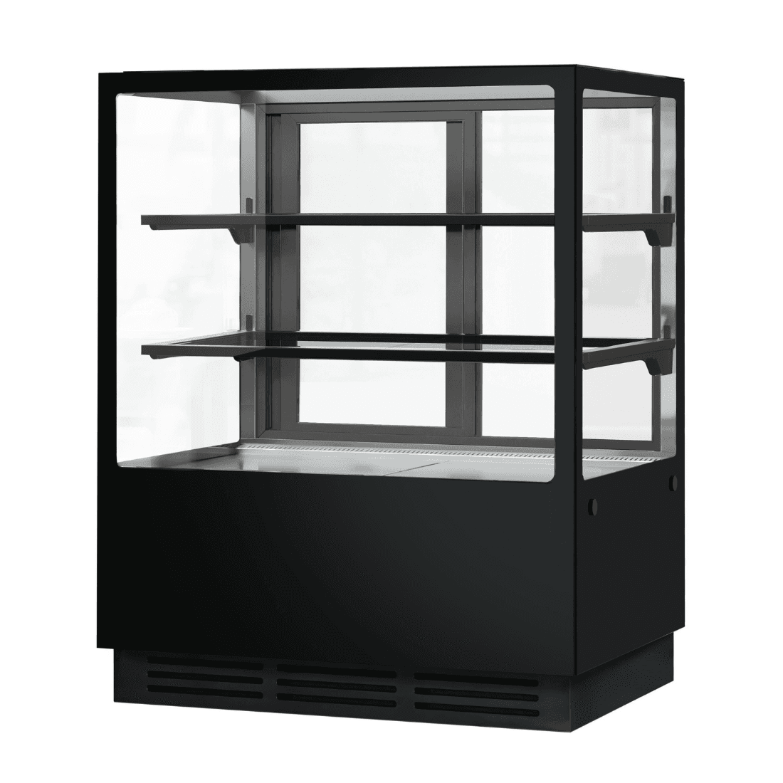 BONVUE Noir Tot 900mm 2 Shelves Square Cake Display Cabinet - CVS90-2B