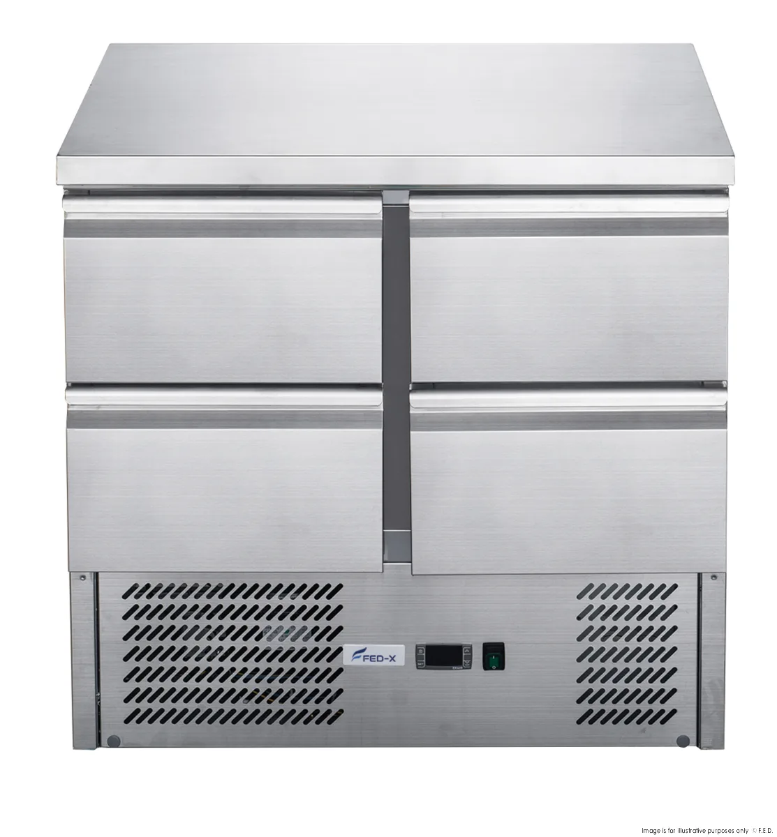 FED-XGNS900-4D Four Drawer Counter Compact Workbench Fridge