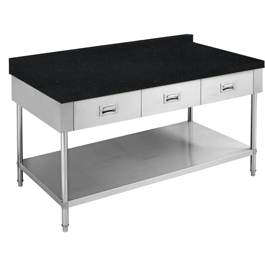 Black Splashback for Stone Kitchen Bench
