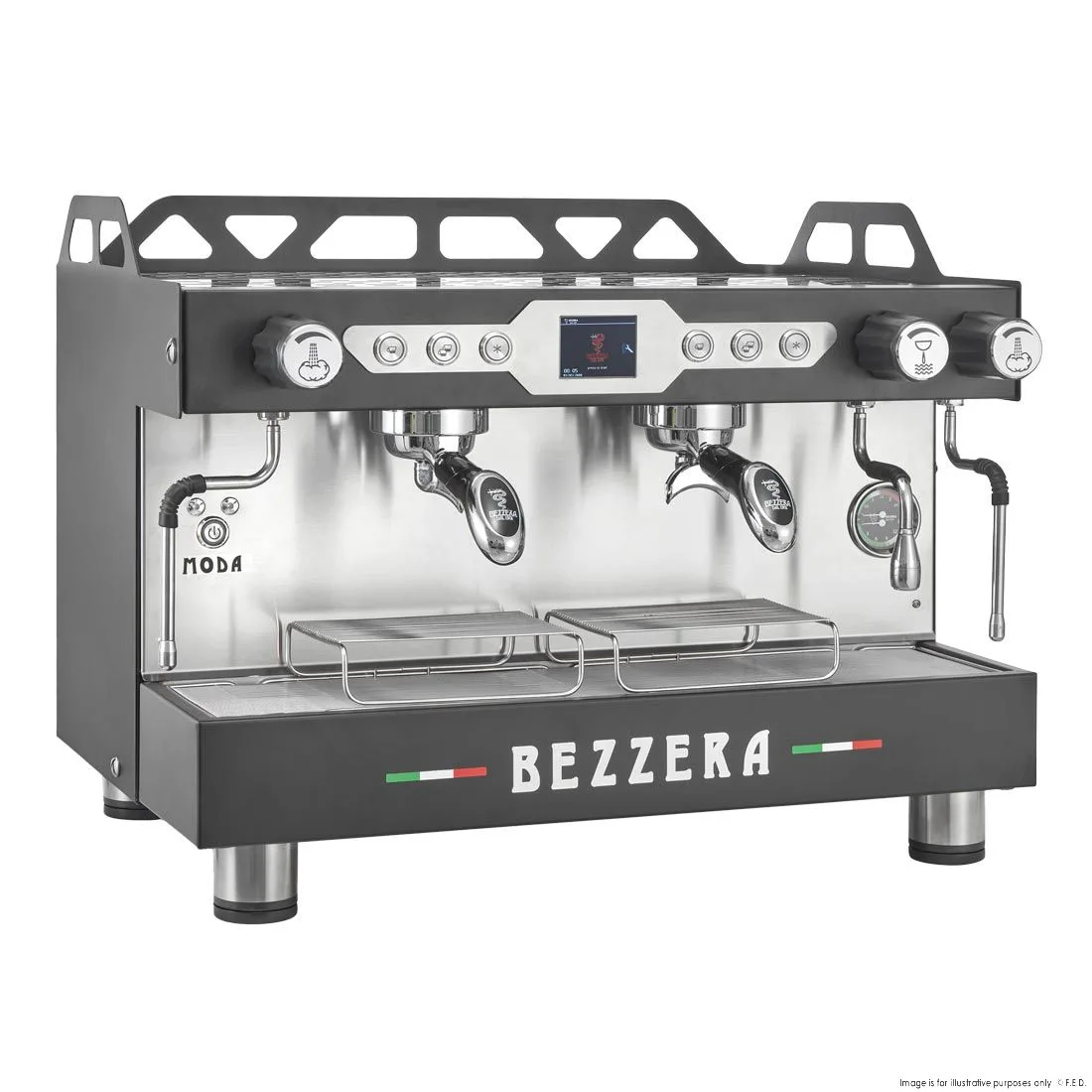 Bezzera 2 Group Moda DE PID Espresso Machine - BZMODAPID2B