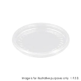 PakMax 117mm PET Deli Container Flat Lid - FL-117C-PET-LID