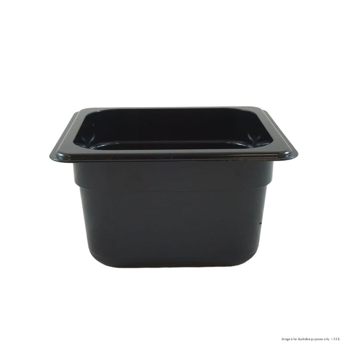 JW-P162B - Black Poly 1/6 x 65 mm Gastronorm Pan