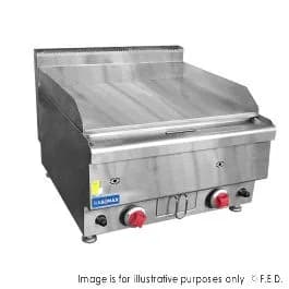 GASMAX Benchtop 2 Bunner Griddle 600mm - JUS-TRG60LPG
