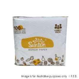 PakMax 1 ply 100 Sheets 1/4 Fold White Napkin - FWN114-315-100