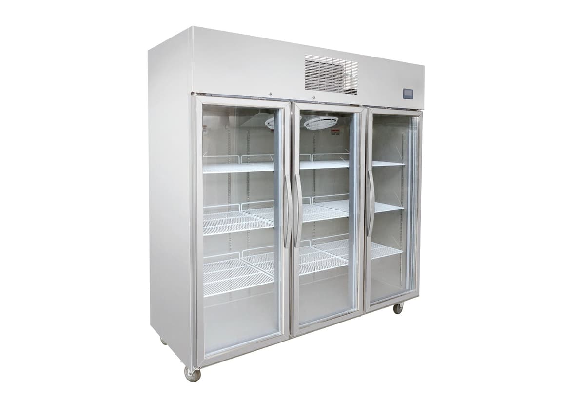 THERMASTER 1500L Full-Width Three Glass Door Upright Display Freezer — SFWFG1500