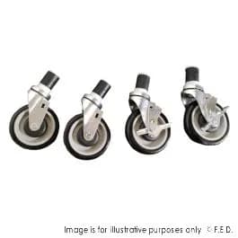 Modular System Castor Set for Economic Stainless Steel Benches - CASTOR-D61