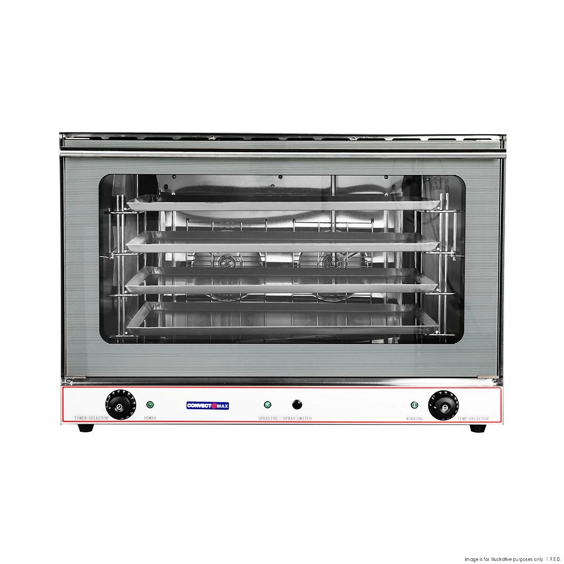 ConvectMax Heavy Duty Stainless Steel Convection Oven w/ Press Button Steam YXD-8AE