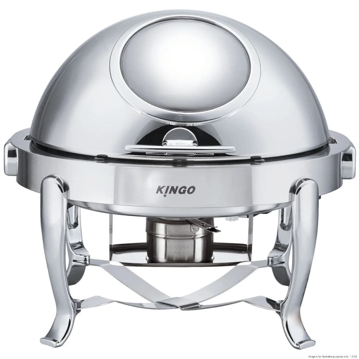 2NDs: Round Chafing Dish with Chrome Legs - KGS6803G-QLD53