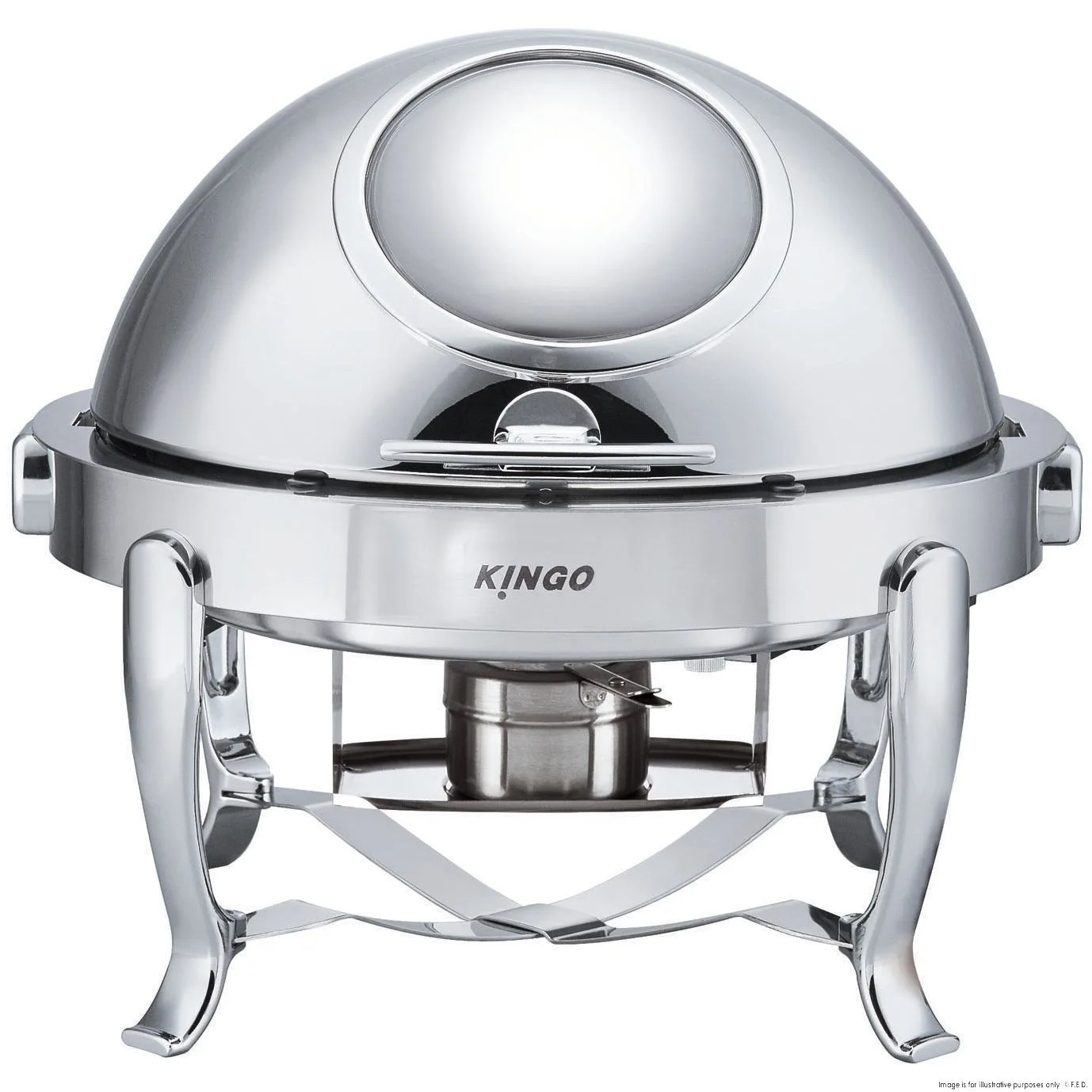 2NDs: Round Chafing Dish with Chrome Legs - KGS6803G-QLD53