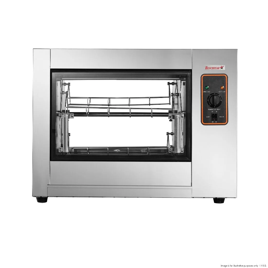 Benchstar Compact Heavy Duty Basket Rotisserie Fits 8-12 Birds YXD-266E