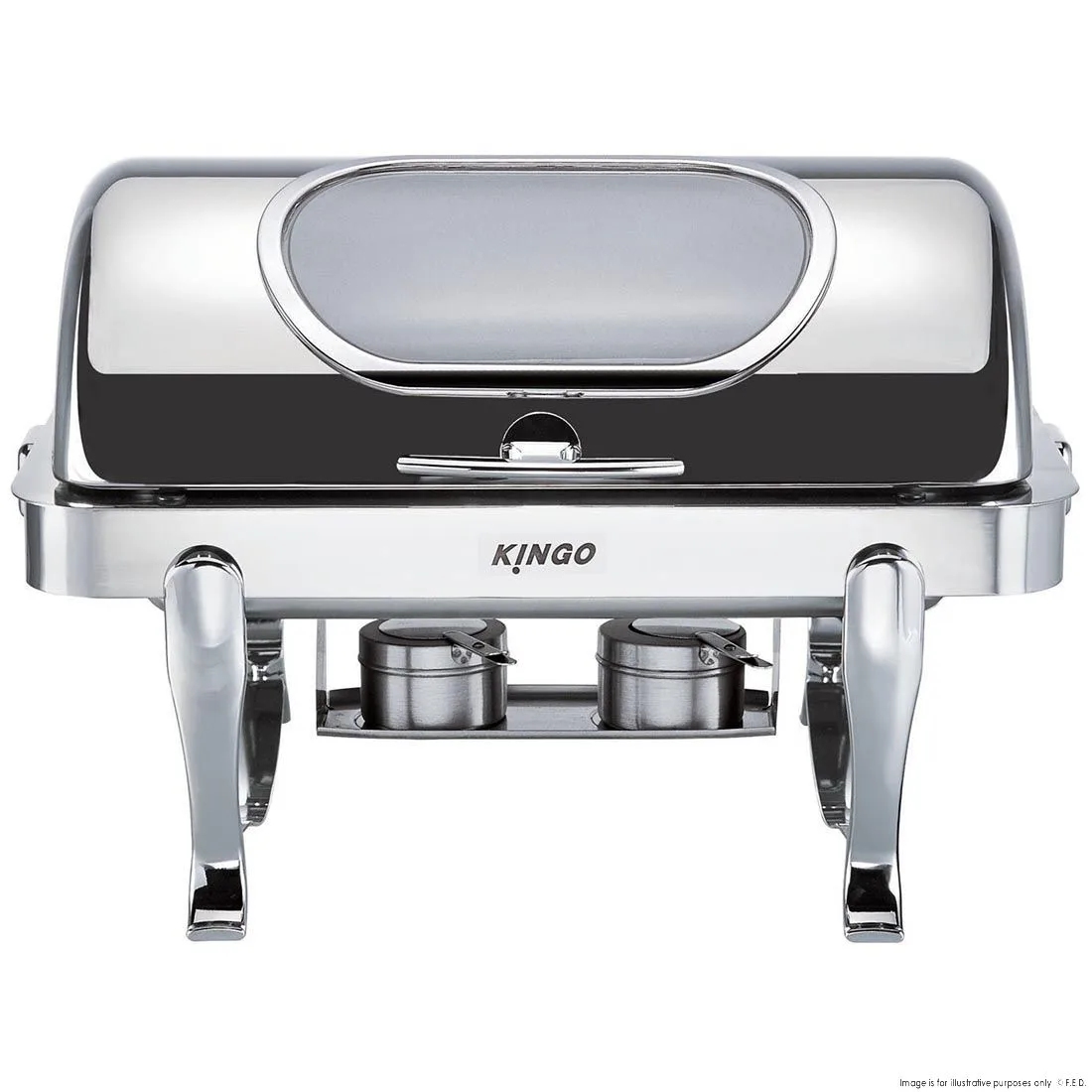 Ex-Showroom: Oblong Chafing Dish with Chrome Legs / Double KGS6801G-2