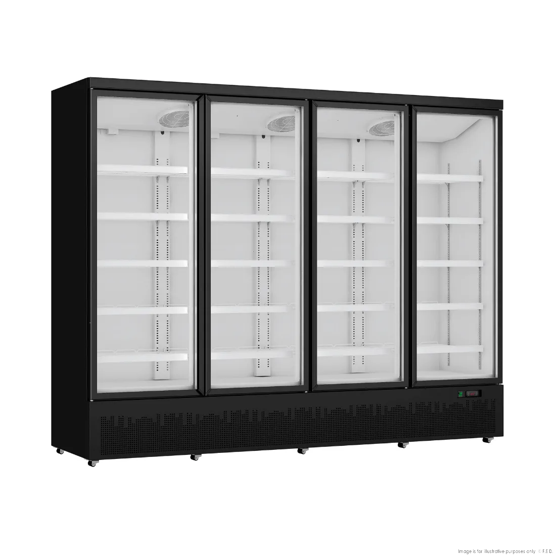 LG-2200BGBM Thermaster Four Door Supermarket Fridge Black