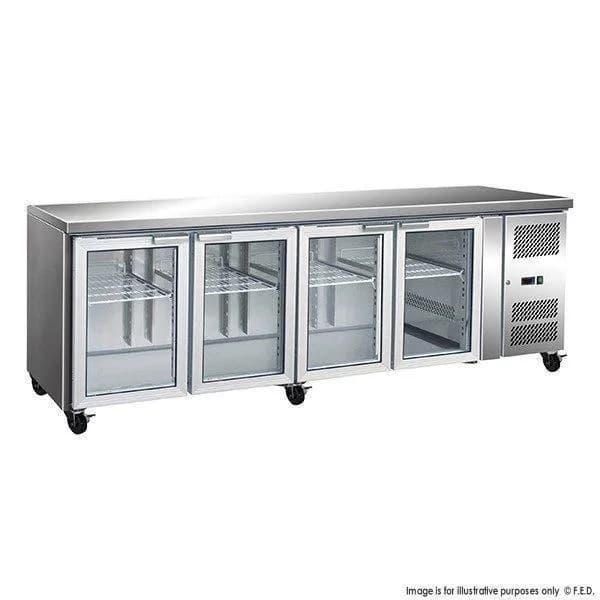 Under Bar Bench Fridges 4 Door Display