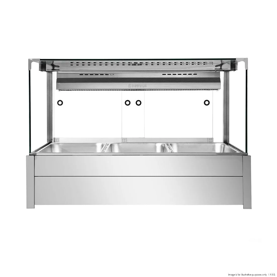BM11SC Bonvue Square Countertop Wet and Dry Bain Marie