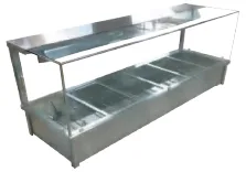 WET HOT FOOD DISPLAY 2060 MM BM6 HOLDS 6 x 1/1 GN PANS (PANS NOT INCLUDED) 15 AMP