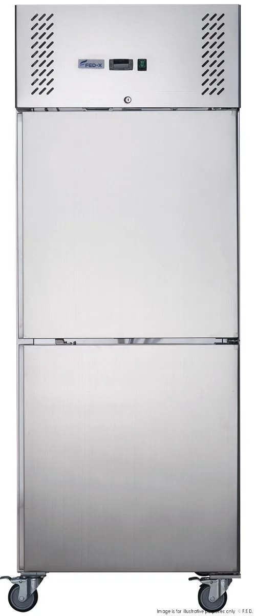 Ex-Showroom: FED-X S/S Two half Door Upright Freezer - XURF600S1V-QLD313
