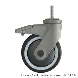 Modular System 5" TPR Braked Castor for PCU Vented Shelf - PCU-BC