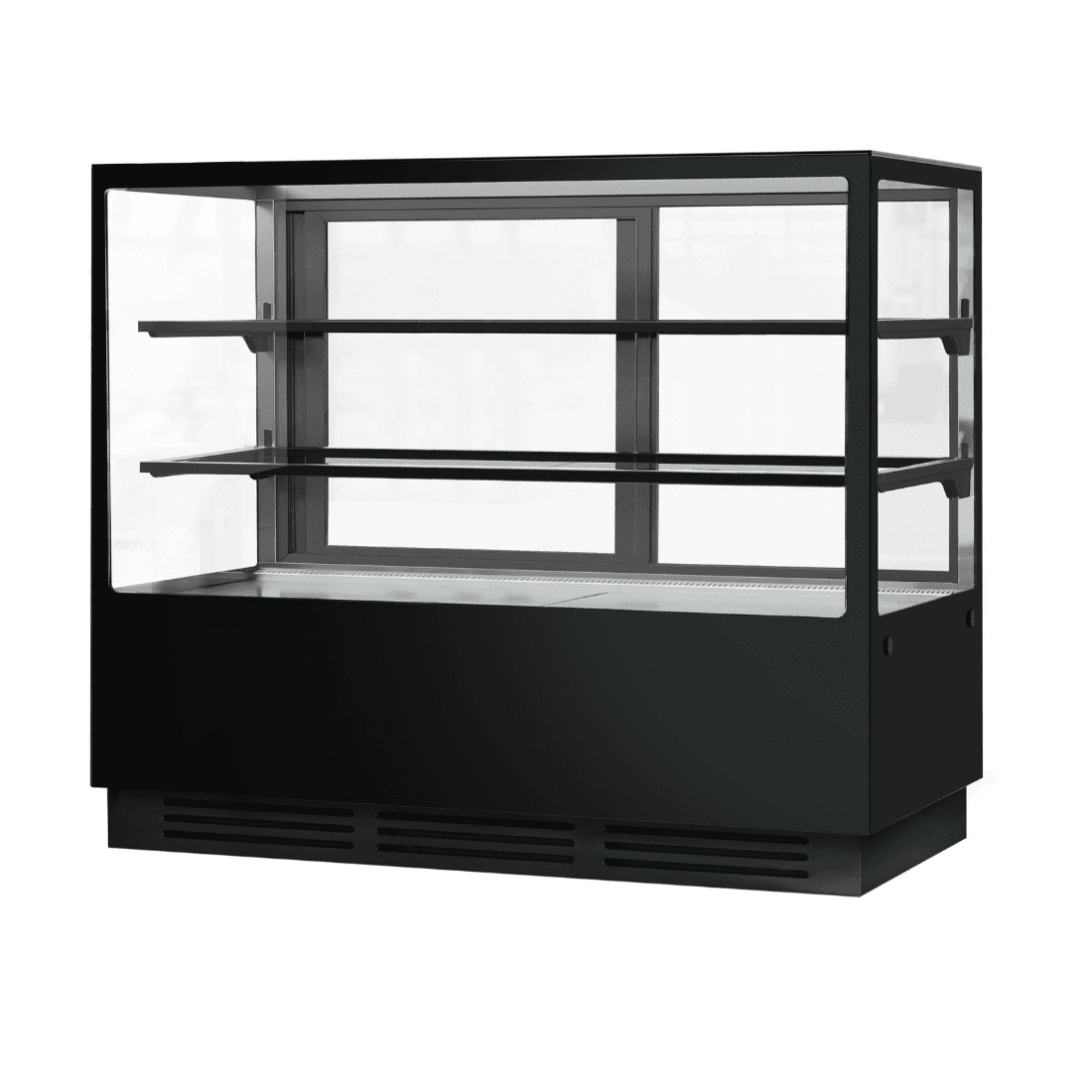 BONVUE Noir Tot 1500mm 2 Shelves Square Cake Display Cabinet - CVS150-2B