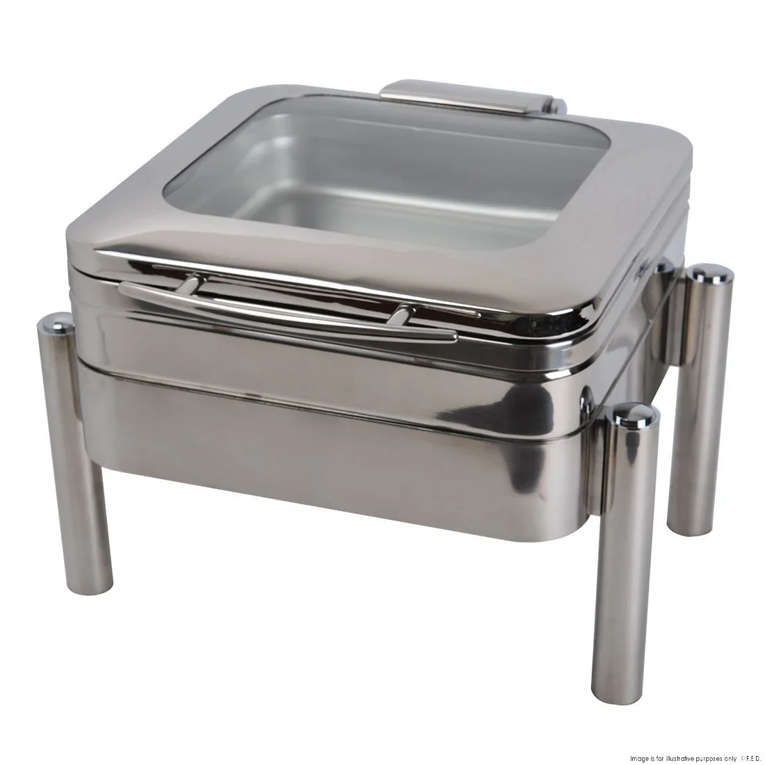 2NDs: Square Chafing Dish with Glass Lid - KGJ406-QLD51
