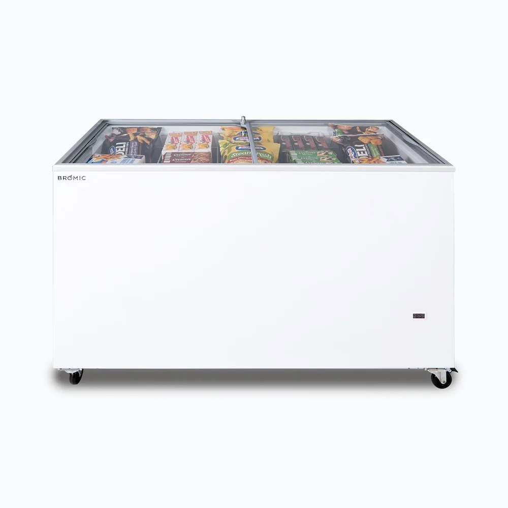 bromic chest freezer CF0400FTFG NR frontstocked