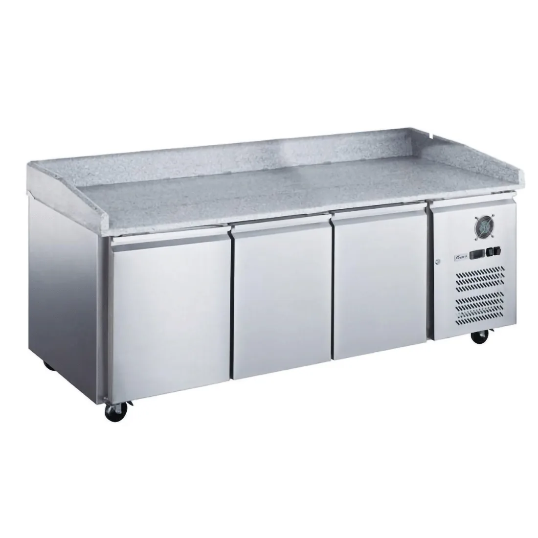 FED-X Three Door Standard Saladette On Castors - XPZ3600TN