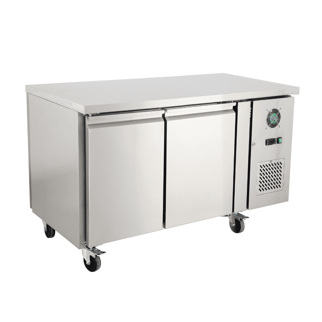 Thermaster 216L 2x2 Solid Door Pass-Through Ventilated GN 1/1 pan Refrigerated Island Counter - GN2100TNC