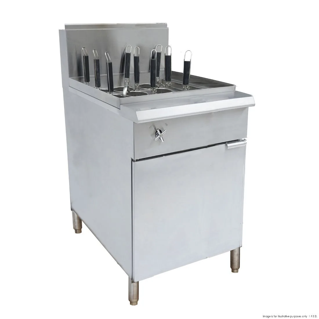 Ex-Showroom: Pan Natural Gas 9 Baskets Pasta and Noodle Cooker - PC150-9-VIC948
