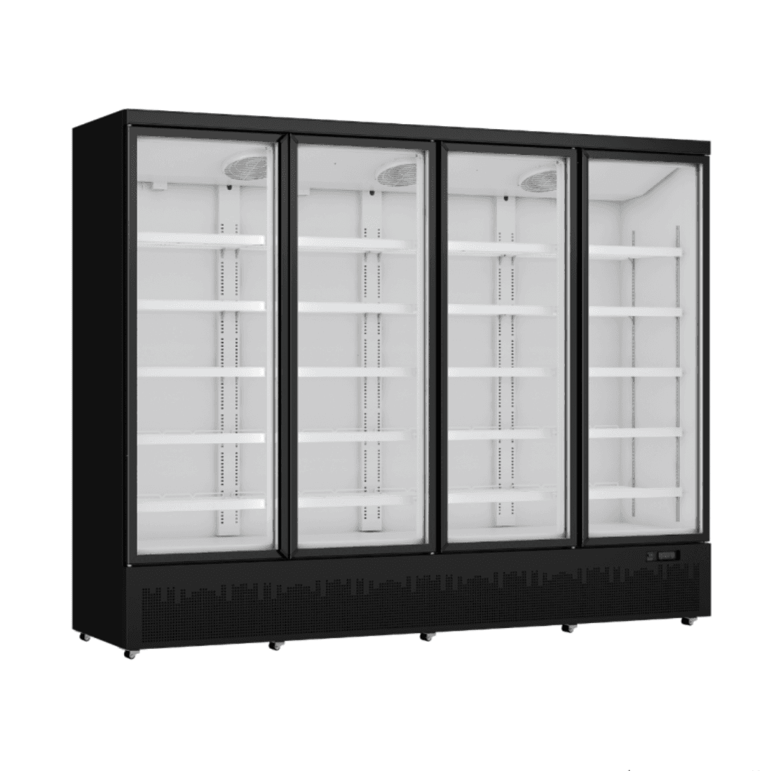 Thermaster 4 Door Glass Door Supermarket Freezer 1938L Black - LG-2500BGBMF