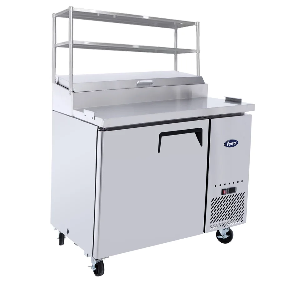 1 DOOR PIZZA PREP TABLE FRIDGE WITH OVER SHELF MPF8201OS