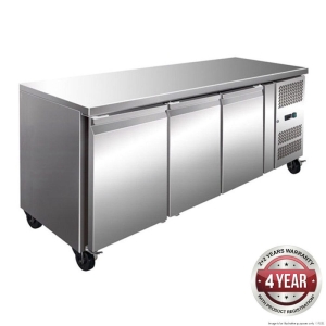 F.E.D GN3100TN TROPICALISED 3 Door Gastronorm Bench Fridge