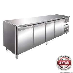 F.E.D GN4100TN TROPICALISED 4 Door Gastronorm Bench Fridge