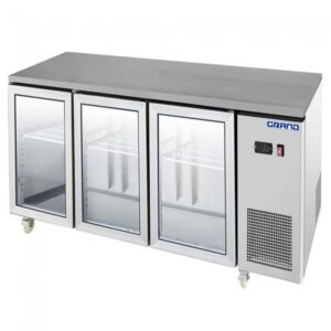 F.E.D GTR3100BG GRAND True Quality 3 GLASS Door Gastronorm Work Bench Fridge