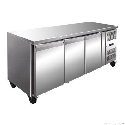 F.E.D GN3100BT TROPICALISED 3 Door BENCH Gastronorm Bench Freezer