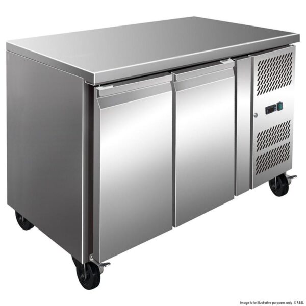 F.E.D FE2100BT S-S Two Door Bench Freezer 260L