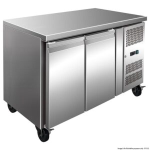 FE2100TN S-S Two Door Bench Fridge 260L
