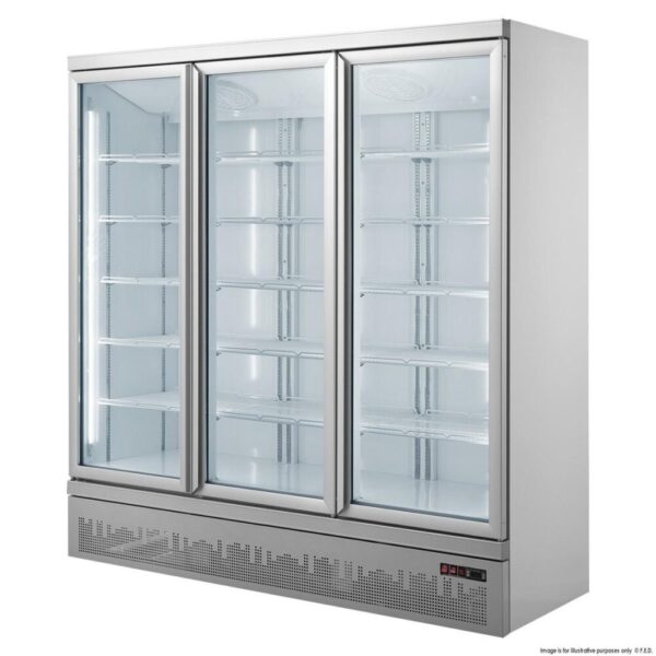 LG-1200P Thermaster 1200L Large Two Glass Door Upright Drink Fridge - Image 3