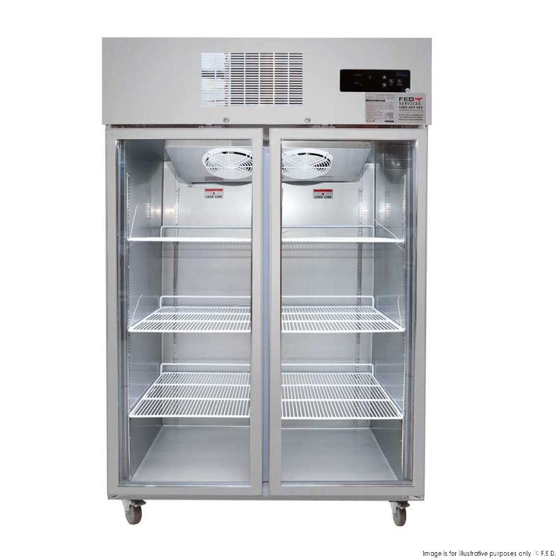 F.E.D SUFG1000 Two Door Upright Display Freezer