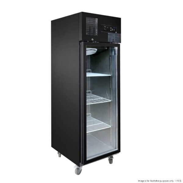 SUCG500B F.E.D Thermaster Single Glass Door Upright Fridge Black - Image 6
