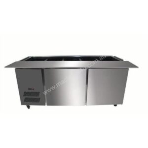 F.E.D PG210FA-B Bench Station Three Door - 6× 1/1 GN Pans