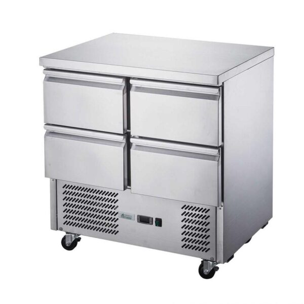 FED-XGNS900-4D Four Drawer Counter Compact Workbench Fridge