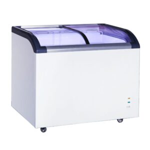 Jono CF273G 273L Commercial Glass Chest Freezers - Two Sliding Door 