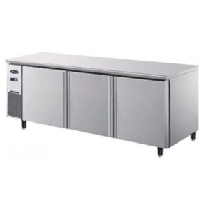 Jono JBFT470 470L Commercial Storage Under Bar Bench Freezers Three Door on Wheels