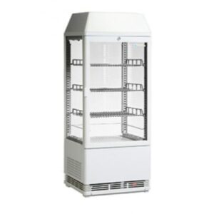ICS Pacific Venice 4 Sided Glass Countertop Display Fridge with Illuminated Canopy