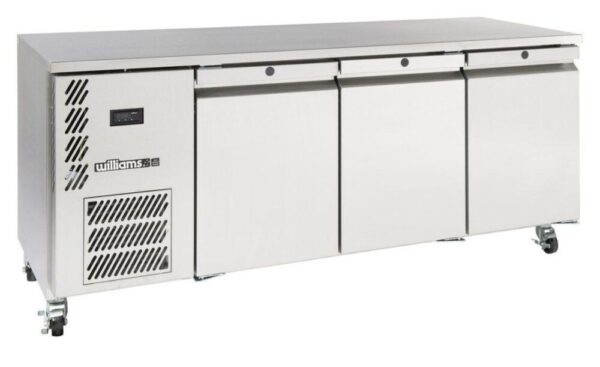 Williams LO3USS Opal 1x1 GN 3 Door Foodservice Counter Freezer