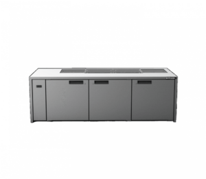 Williams HE3RSSBA Emerald 3 Door Stainless Steel Remote Under Counter Refrigerator